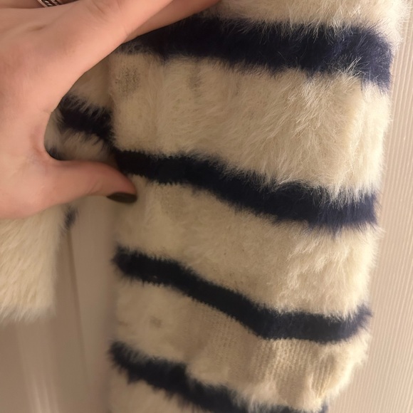NWT J. Crew Sweater lady jacket in striped brushed yarn size medium(damaged) - Picture 11 of 15
